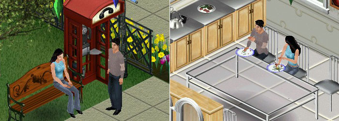 Eu e Dan no The Sims