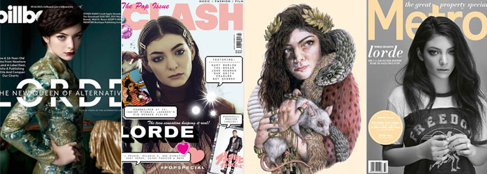 Lorde em publicações e a capa de seu EP
