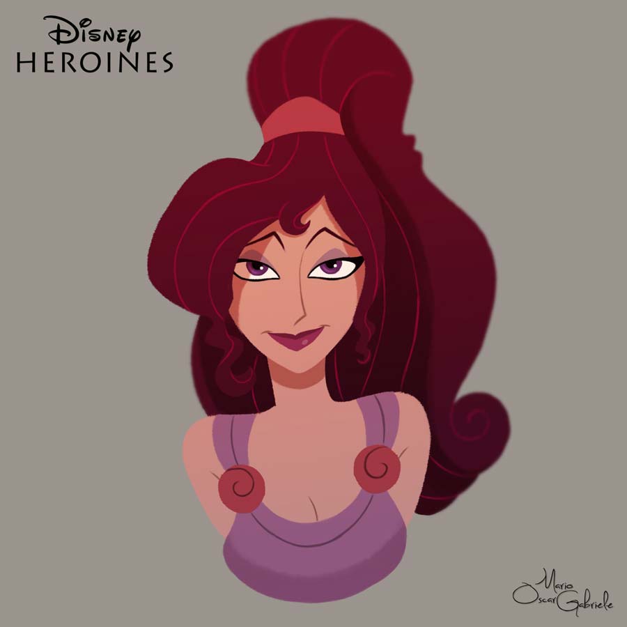 disney-ilustrações-retratos-heroínas-megara