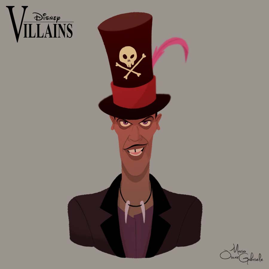 disney-ilustrações-retratos-vilões-drfacilier