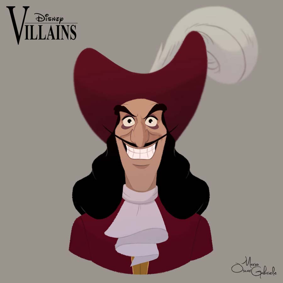 disney-ilustrações-retratos-vilões-gancho