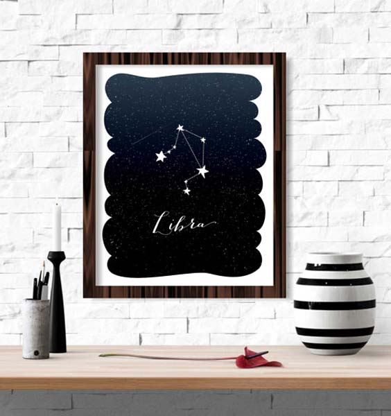 etsy.com/listing/260343479/libra-zodiac-constellation-wall-art