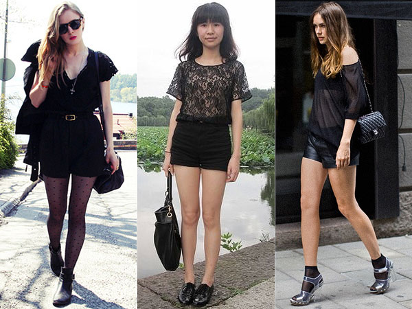 roupas pretas estilosas