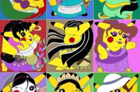 Pikachu em versão Princesas Disney