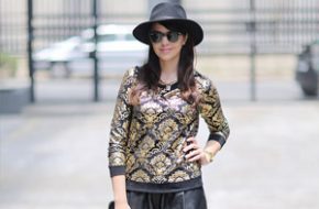 Look do dia: Moletom preto e dourado