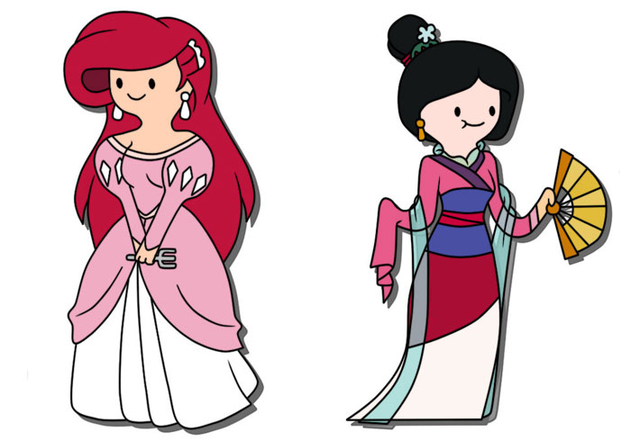 disneyadventuretime-ariel-mulan