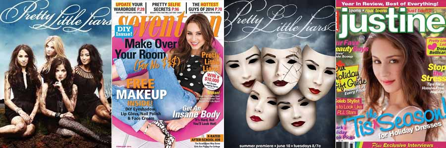 Pôsteres de PLL e capas de revista