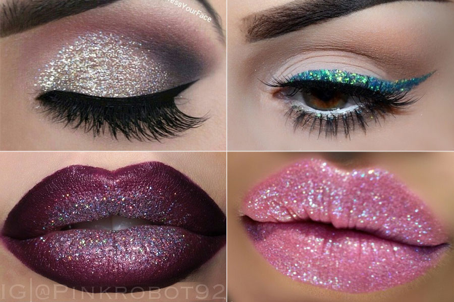 Resultado de imagem para maquiagem com glitter