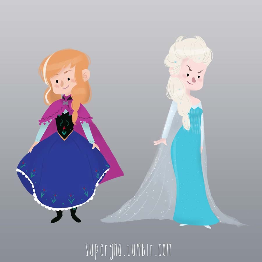 ilustracoesdisney-supergna-princesas-anna-elsa