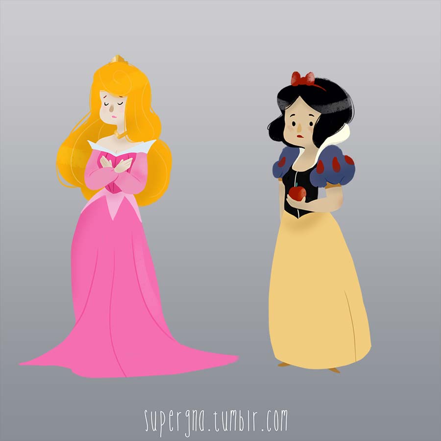 ilustracoesdisney-supergna-princesas-aurora-brancadeneve