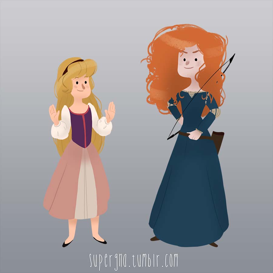 ilustracoesdisney-supergna-princesas-eilonwy-merida