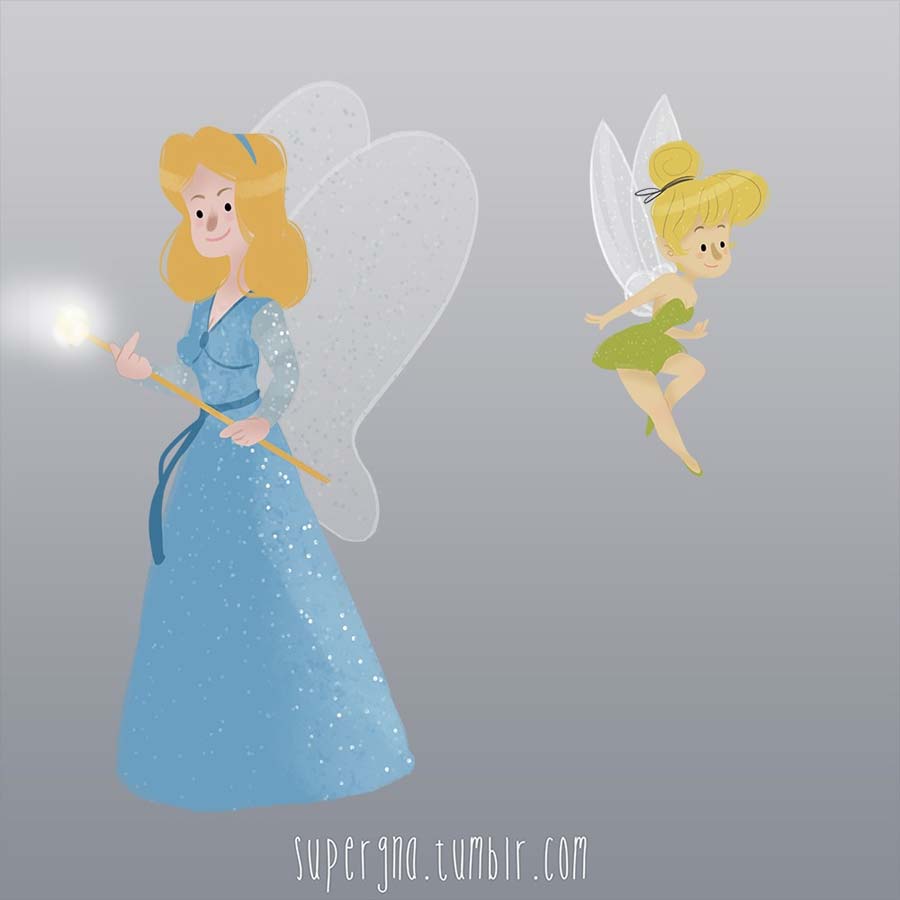 ilustracoesdisney-supergna-princesas-fadaazul-sininho