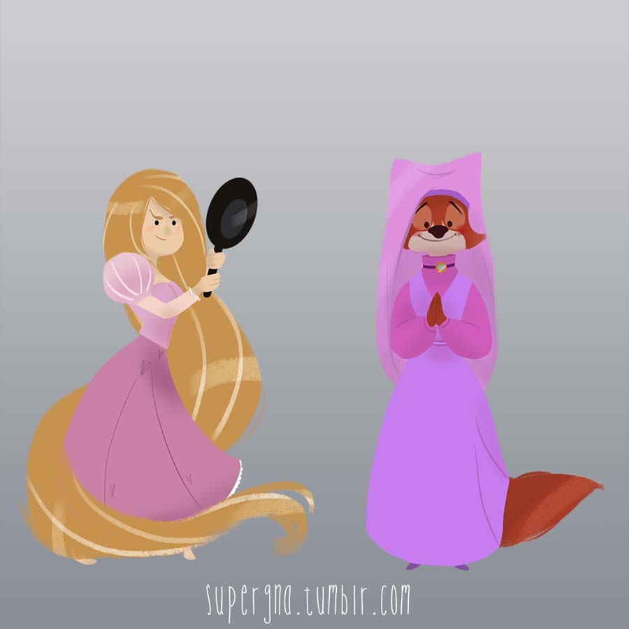 ilustracoesdisney-supergna-princesas-rapunzel-marianne