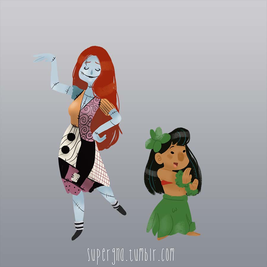 ilustracoesdisney-supergna-princesas-sally-lilo