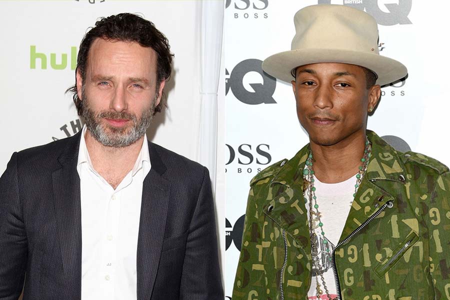 celebridadescomamesmaidade-andrewlincoln-pharrellwilliams