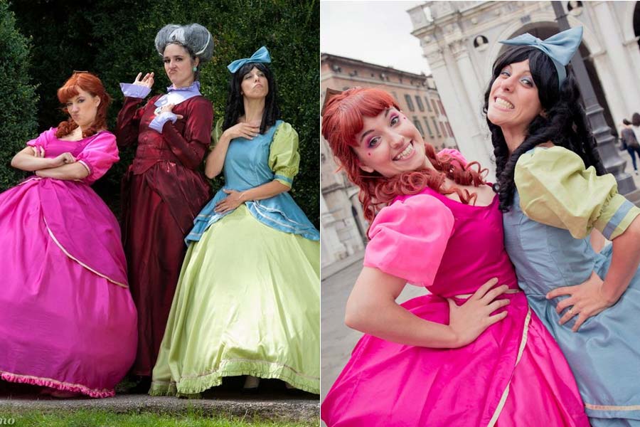 disney-cosplay-viloes-ladytremaine-drizella-anastasia