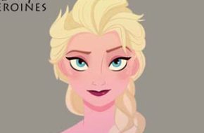 Personagens Disney em retratos