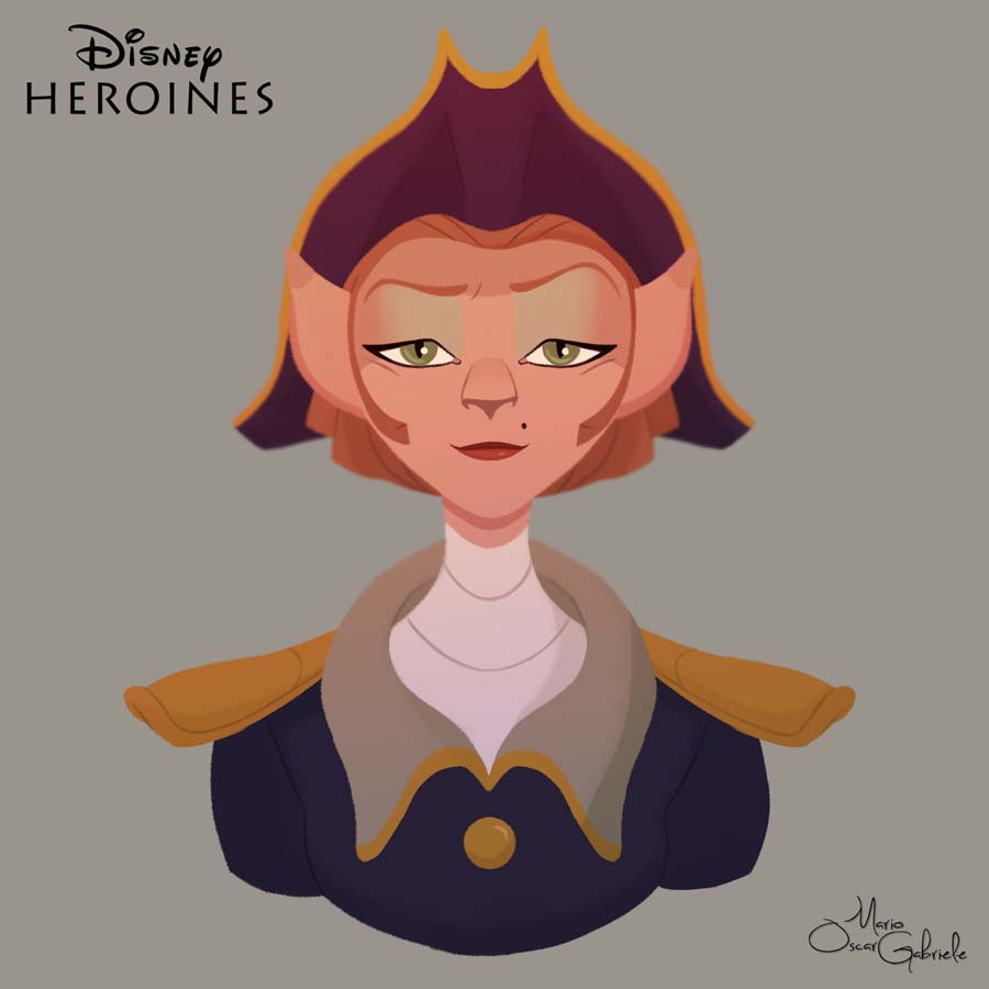 disney-ilustrações-retratos-heroínas-amelia