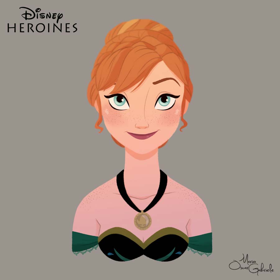 disney-ilustrações-retratos-heroínas-anna