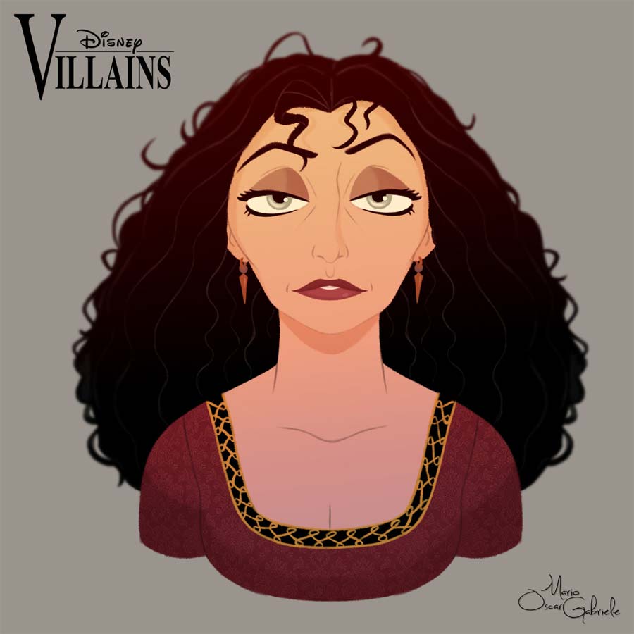 disney-ilustrações-retratos-vilões-gothel