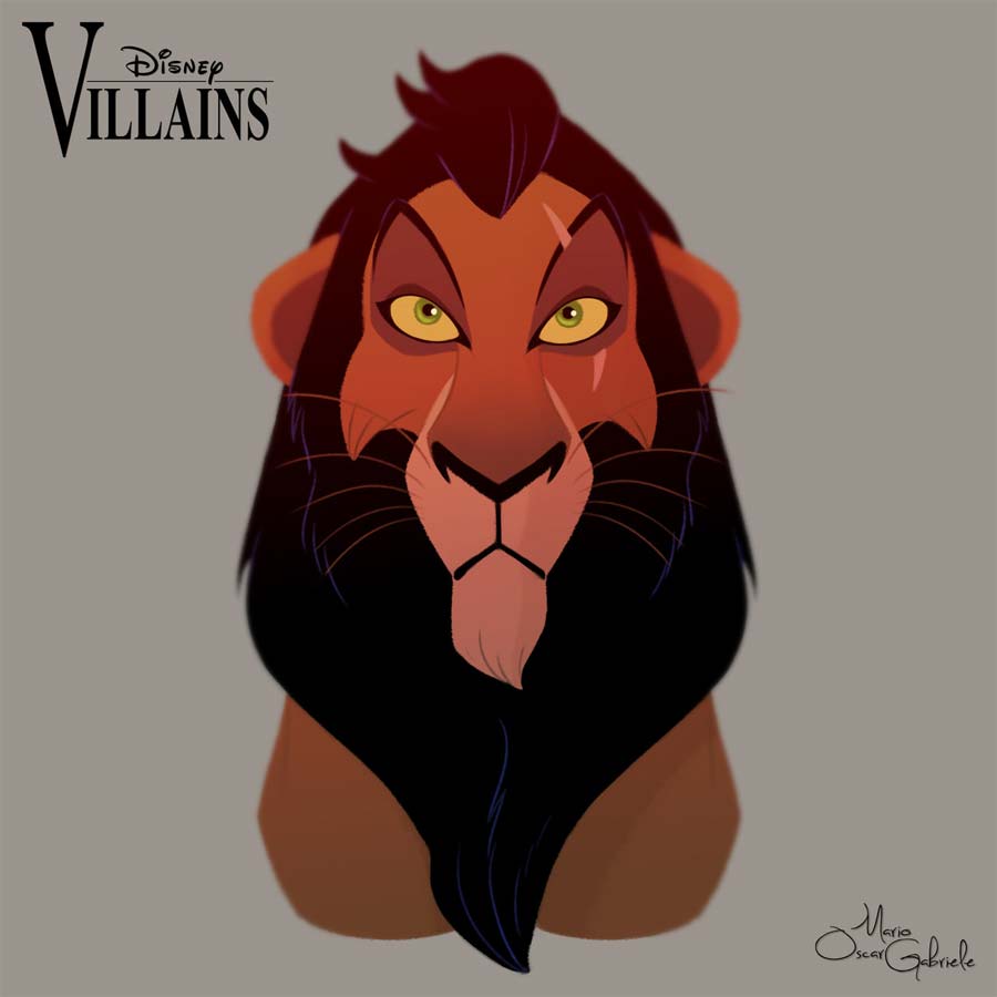 disney-ilustrações-retratos-vilões-scar