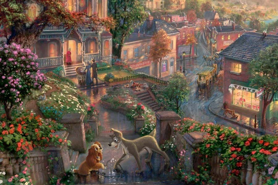 disney-ilustracao-thomaskinkade-disneydreams-adamaeovagabundo