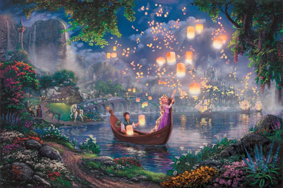 disney-ilustracao-thomaskinkade-disneydreams-enrolados