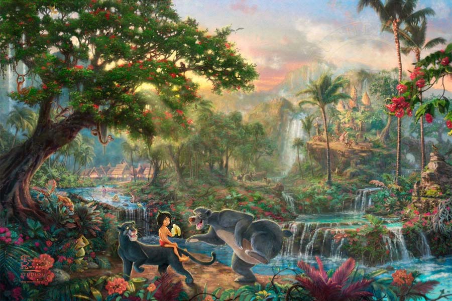 disney-ilustracao-thomaskinkade-disneydreams-mogli