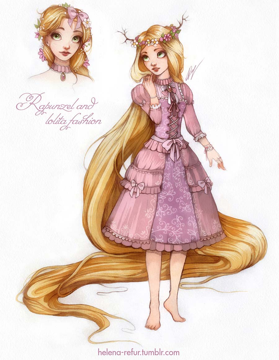 disney-ilustracoes-lolitas-rapunzel