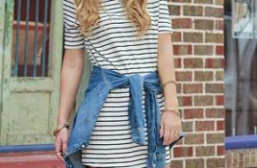 Tendência: Striped t-shirt dress