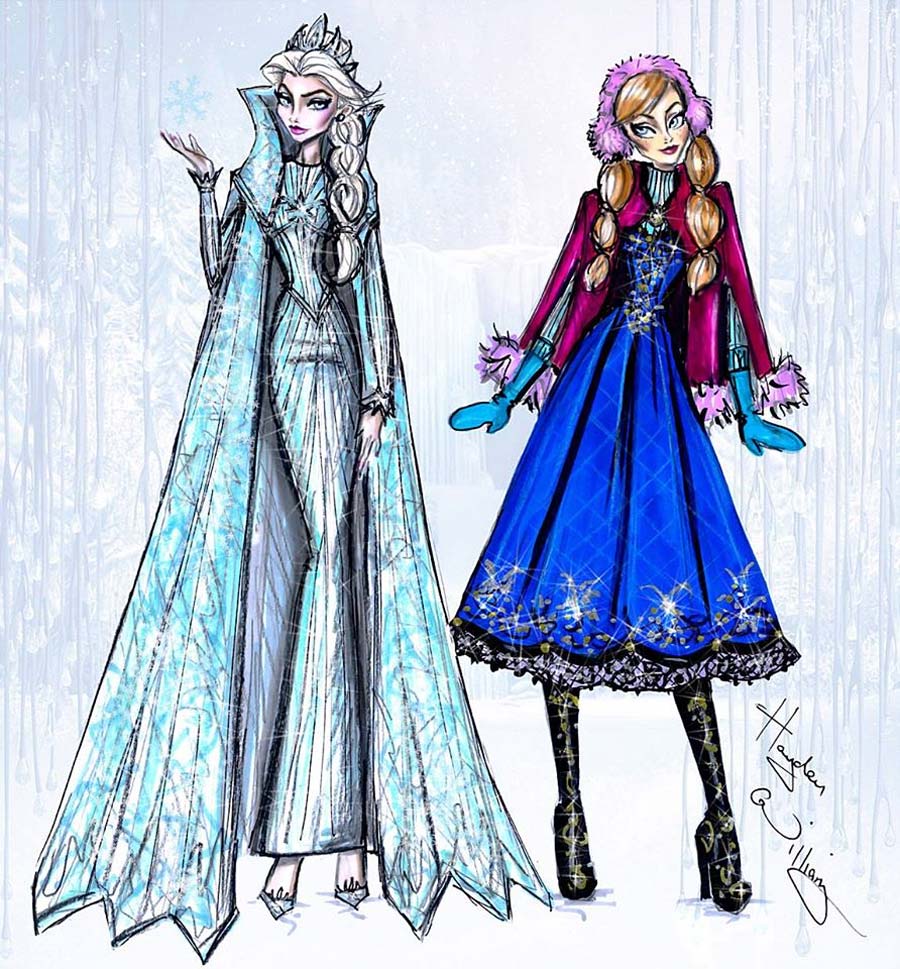 disney-ilustracoes-inverno-annaeelsa