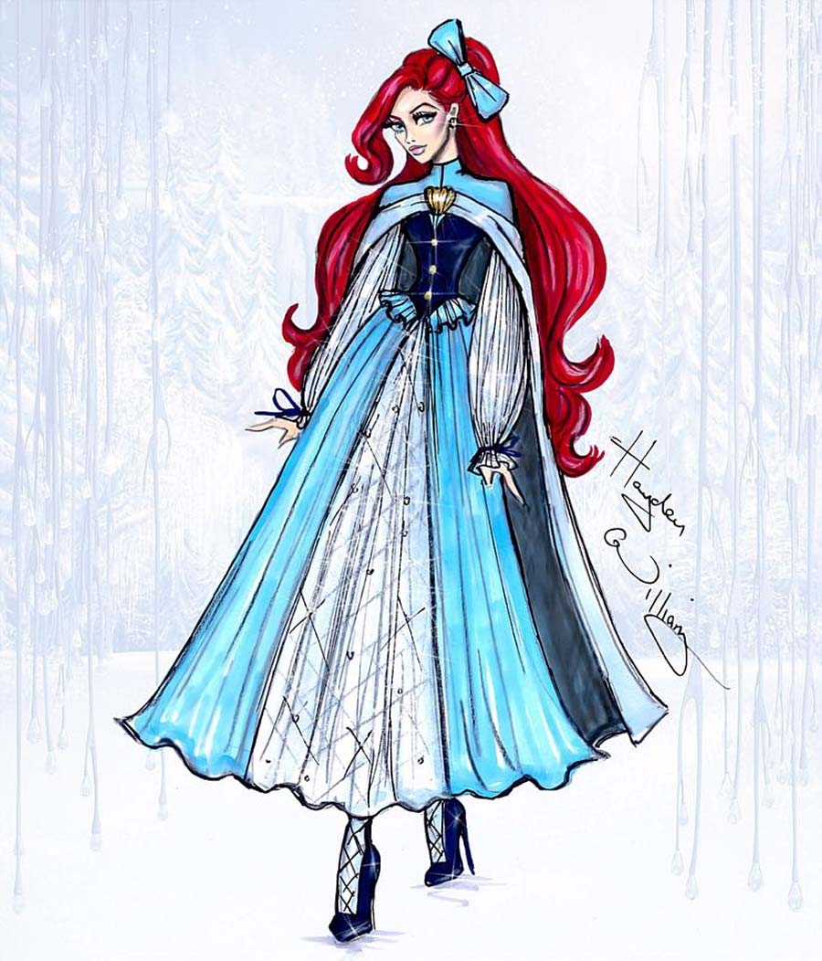 disney-ilustracoes-inverno-ariel