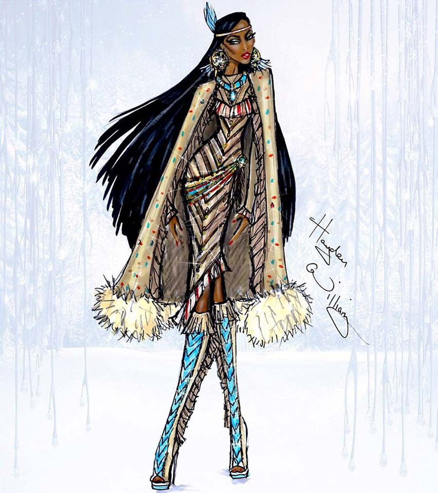 disney-ilustracoes-inverno-pocahontas