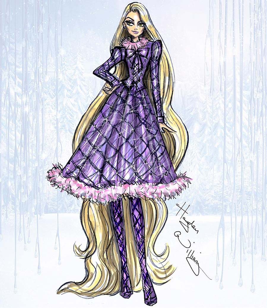 disney-ilustracoes-inverno-rapunzel