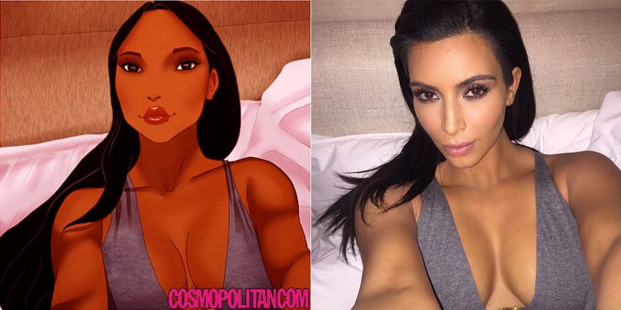 disney-ilustracoes-selfis-kimkardashian-001