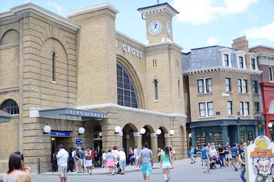 Lado de fora da estação King's Cross em Londres