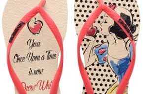 Chinelos Havaianas e tênis Vans das princesas Disney