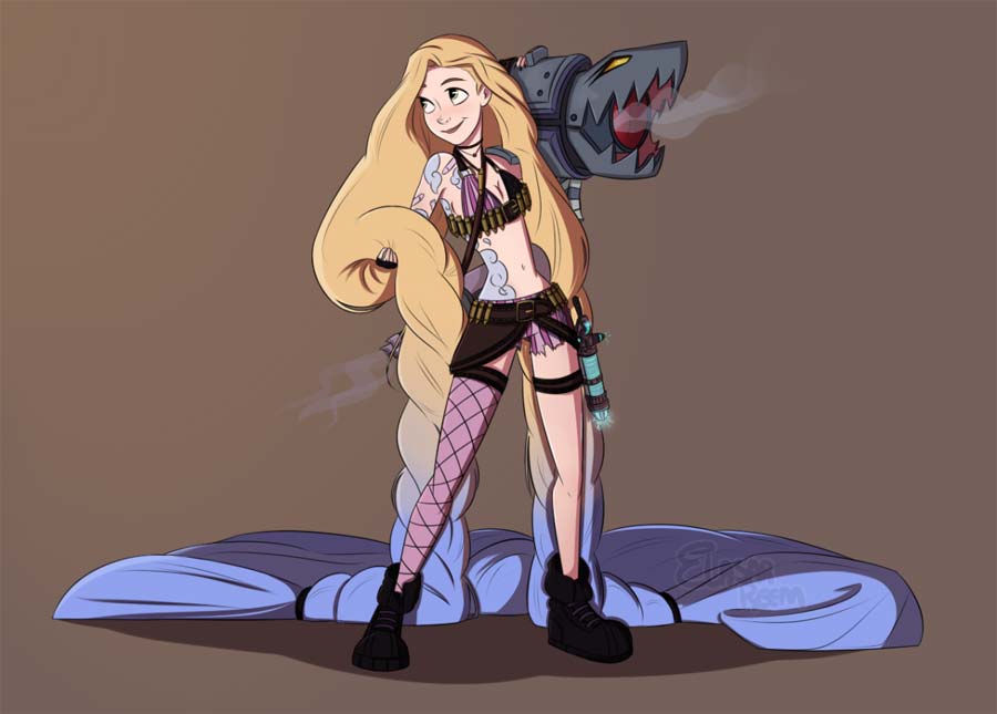 disney-ilustracoes-leagueoflegends-rapunzel