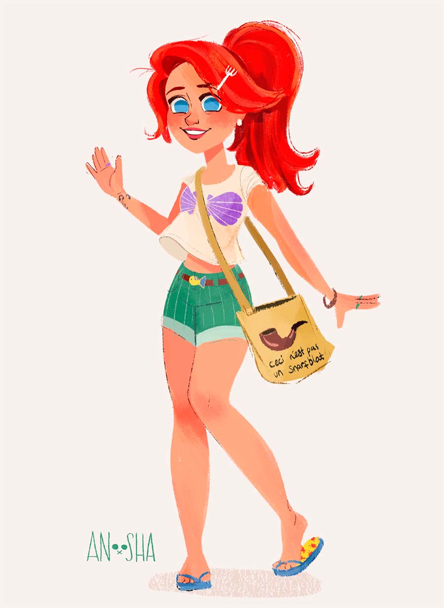 disney-ilustracao-roupasmodernas-ariel