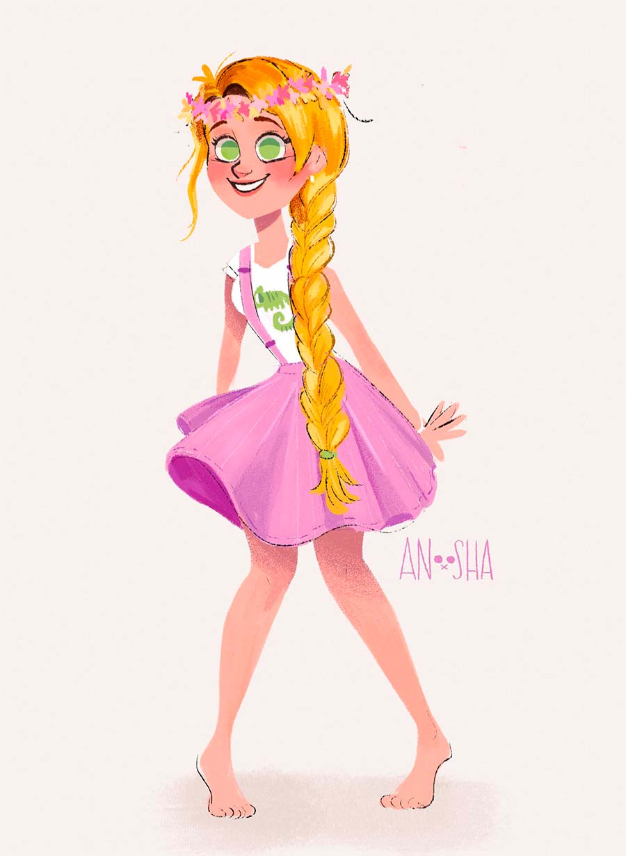 disney-ilustracao-roupasmodernas-rapunzel