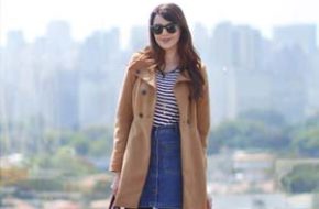 Look do dia: Saia jeans com meia calça