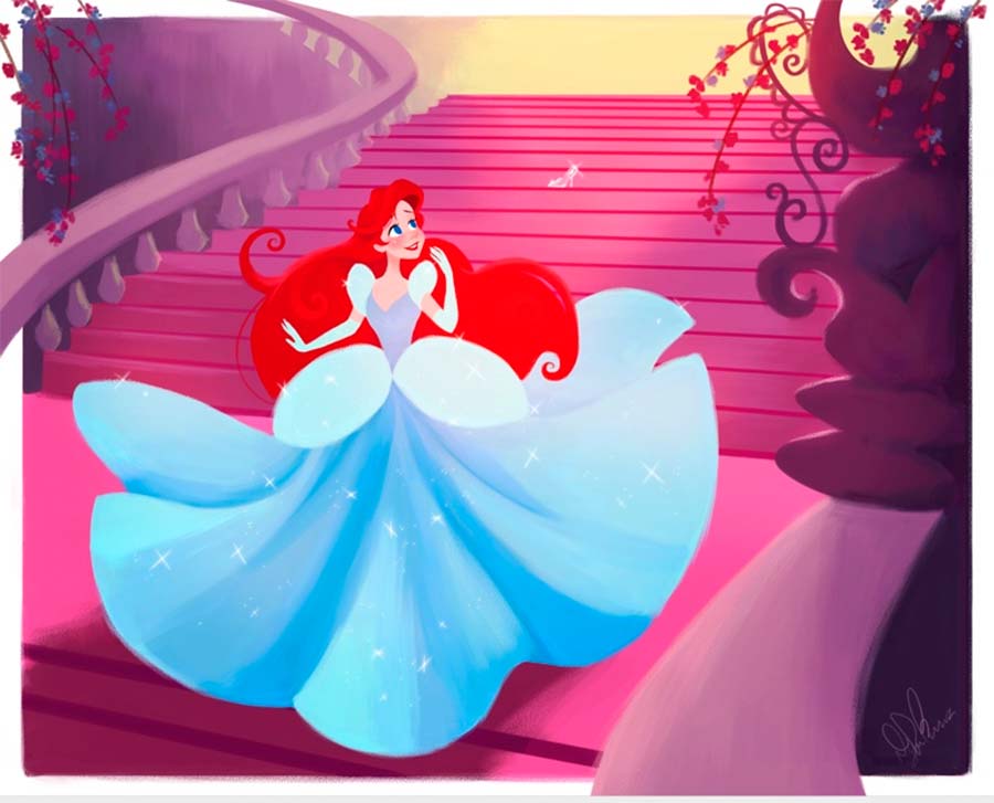 disney-ilustracao-personagensemhistoriastrocadas-ariel