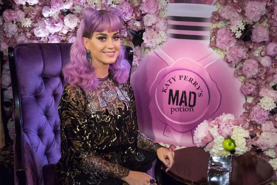 Katy no lançamento da fragrância