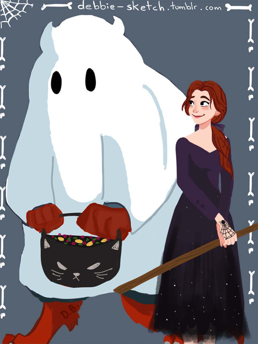 disney-ilustraçao-casaisfantasiados-halloween-bela