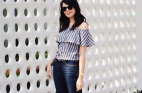 Look do dia: Blusa ombro a ombro e jeans