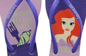 Havaianas das Princesas Disney com frases divertidas